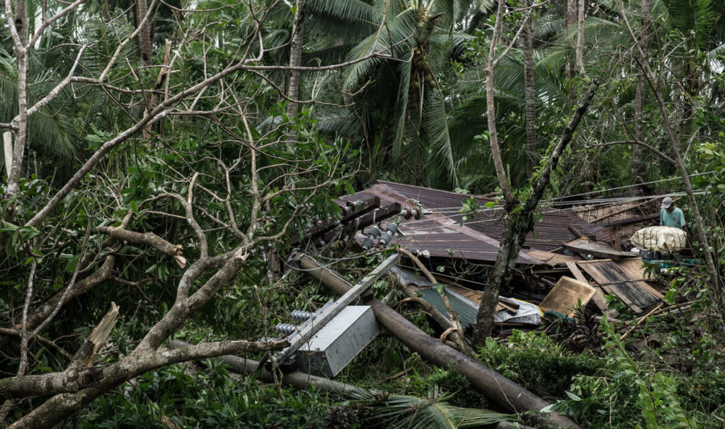 Typhoon Hagupit left the residents of Tacloban homeless.