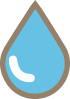 Icon of a blue coconut water drop.