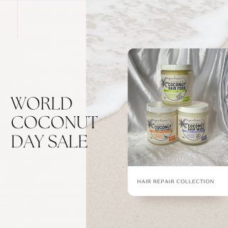 World Coconut Day SALE happening on September 2! 🥥🎉 Check out our NEW hair products and get 10% off! 🏷